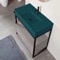Modern Console Vanity with Grey Oak Cabinet, Green Ceramic Sink, 35